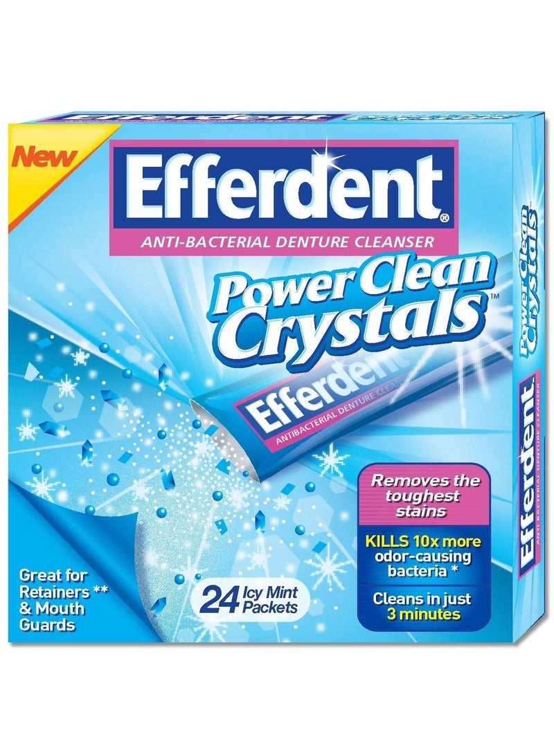 Efferdent Denture Power Clean Crystals 24 Count