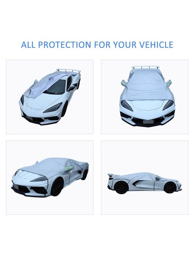Daeiclru Compatible with Chevrolet Corvette C8 2020-2023 Car Cover Waterproof All Weather for Automobiles, Outdoor Full Cover Rain Sun UV Protection, Exterior Durable Protection Cover - Image 3