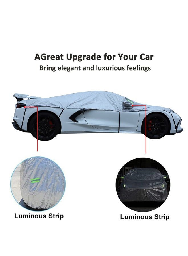 Daeiclru Compatible with Chevrolet Corvette C8 2020-2023 Car Cover Waterproof All Weather for Automobiles, Outdoor Full Cover Rain Sun UV Protection, Exterior Durable Protection Cover - Image 5
