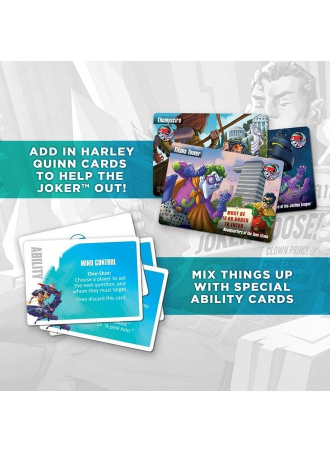 CRYPTOZOIC ENTERTAINMENT - Dc Spyfall The Perfect Party Game Find The Joker Before Time Runs Out For 3 To 8 Players Board Games For Teens And Adults Featuring Batman Superman Wonder Woman And More Ages 13+ - Image 1