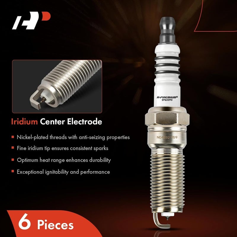 A-Premium Iridium Platinum Spark Plugs - Pack of 6 - Image 4