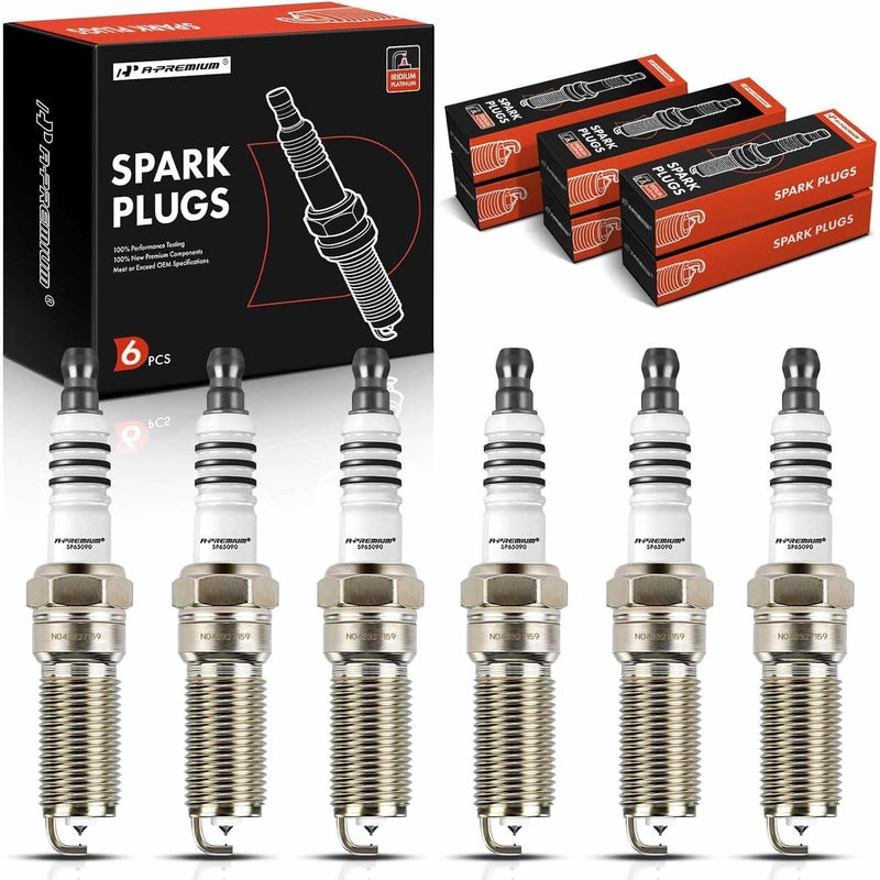 A-Premium Iridium Platinum Spark Plugs - Pack of 6 - Image 1