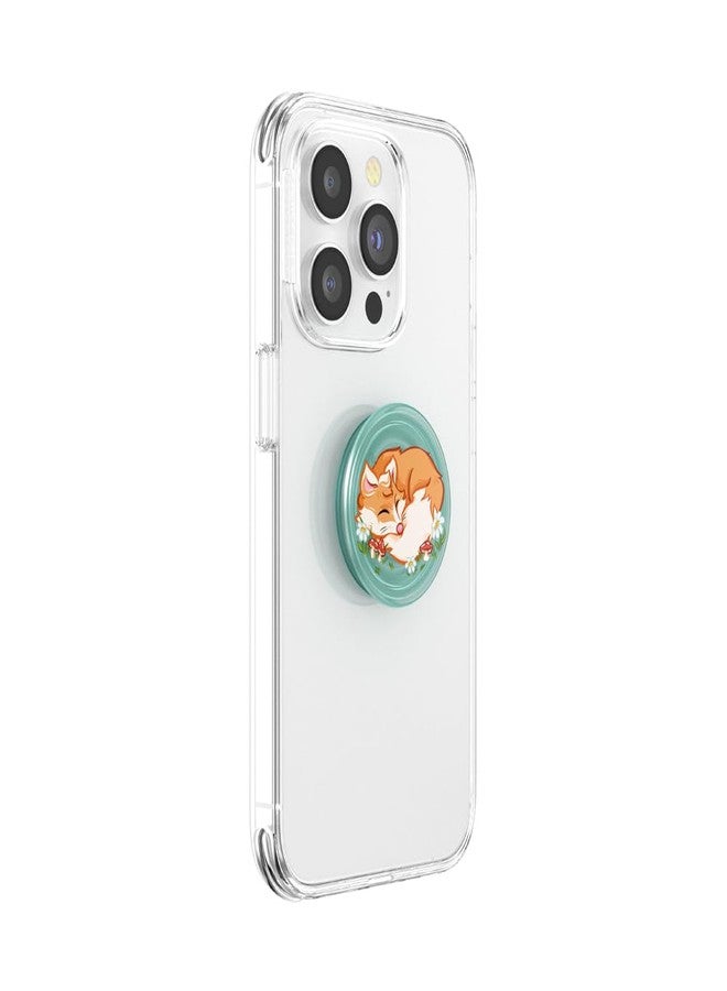 POPSOCKETS قبضة هاتف بوب سوكيتس مع قاعدة قابلة للتوسيع، قبضة لاصقة - فوكس نائم من بلانتكور - Image 3