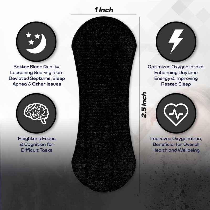 BLAZE Nasal Strips for Snoring & Sleeping (60 PK) - Nose Strips for Breathing - Deviated Septum Tape & Sinus Congestion Relief for Adults - Improve Sleep Quality, Energy and Productivity, Lessen Snoring - Image 2