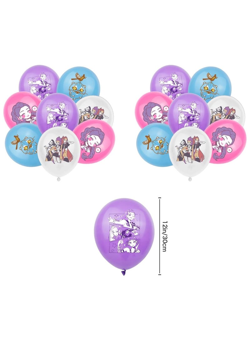 general Birthday Decorations Kpop Demon Hunter Happy Birthday Banner Supplies Letter Balloons Pink Girls For School Classroom Decorations, Fan Meetings, Birthday Parties, etc. - Image 4