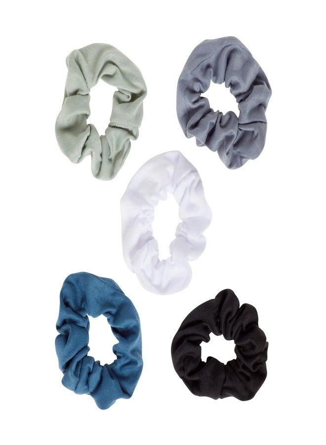 Goody Ouchless Scrunchies for Women - 12 Ct, Assorted Cool Tones, Damage-Free & Secure Hold Hair Ties, Gentle Hair Accessories for Women & Men, All Day Comfort, All Hair Types - Image 4