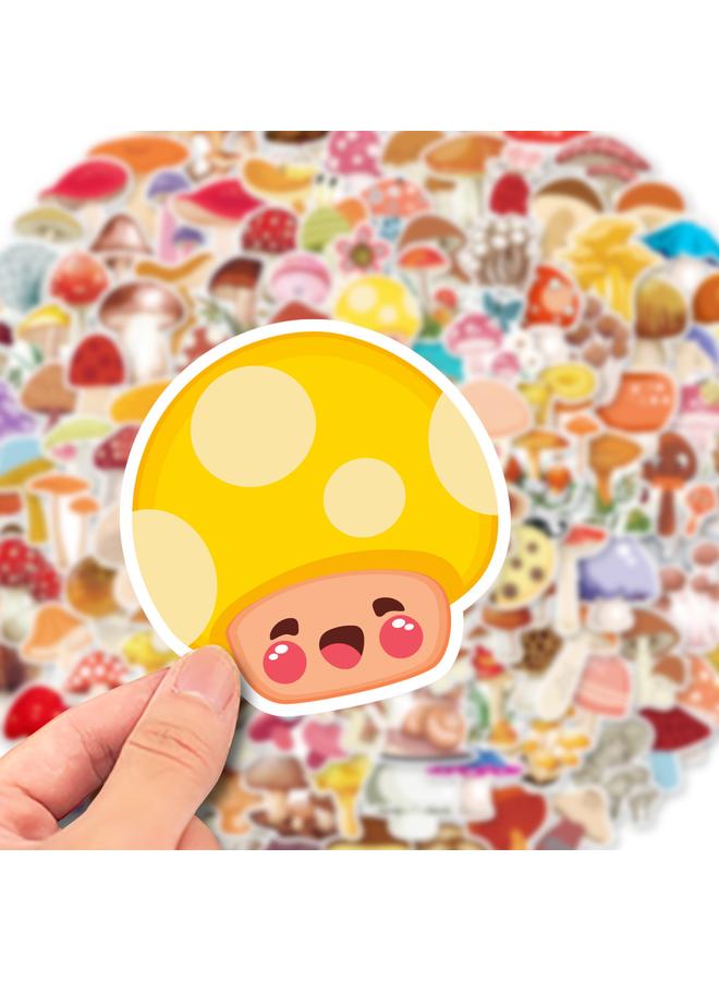 Bluejw 200 Mushroom Stickers Cartoon Plant Mushroom Cute Children's Award Stationery Water Cup Notebook Graffiti Sticker - Image 4