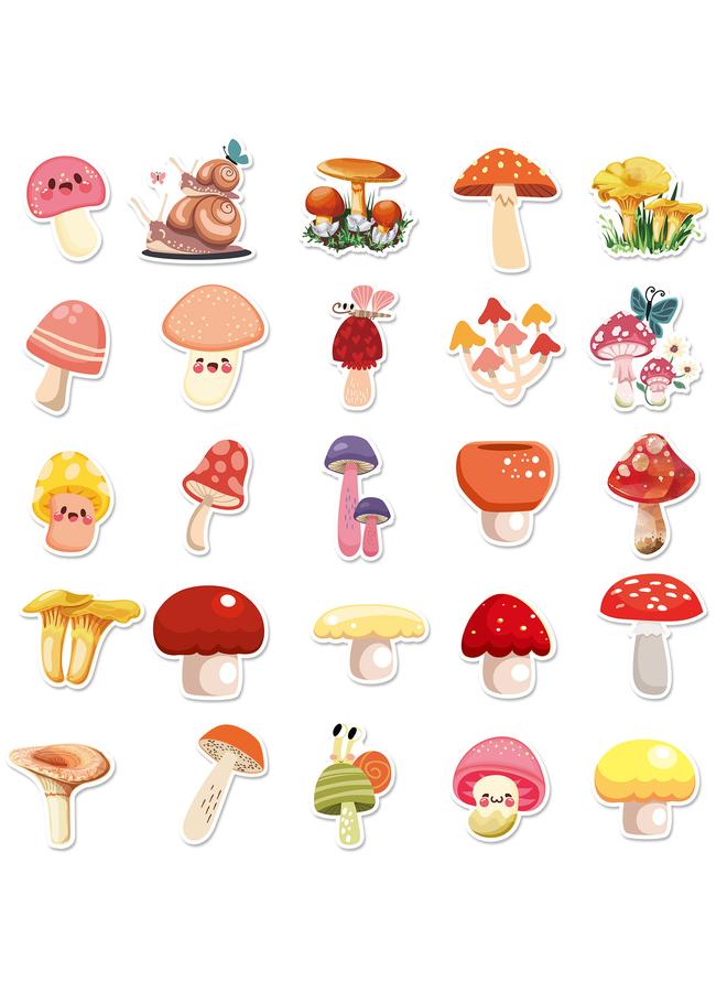 Bluejw 200 Mushroom Stickers Cartoon Plant Mushroom Cute Children's Award Stationery Water Cup Notebook Graffiti Sticker - Image 5