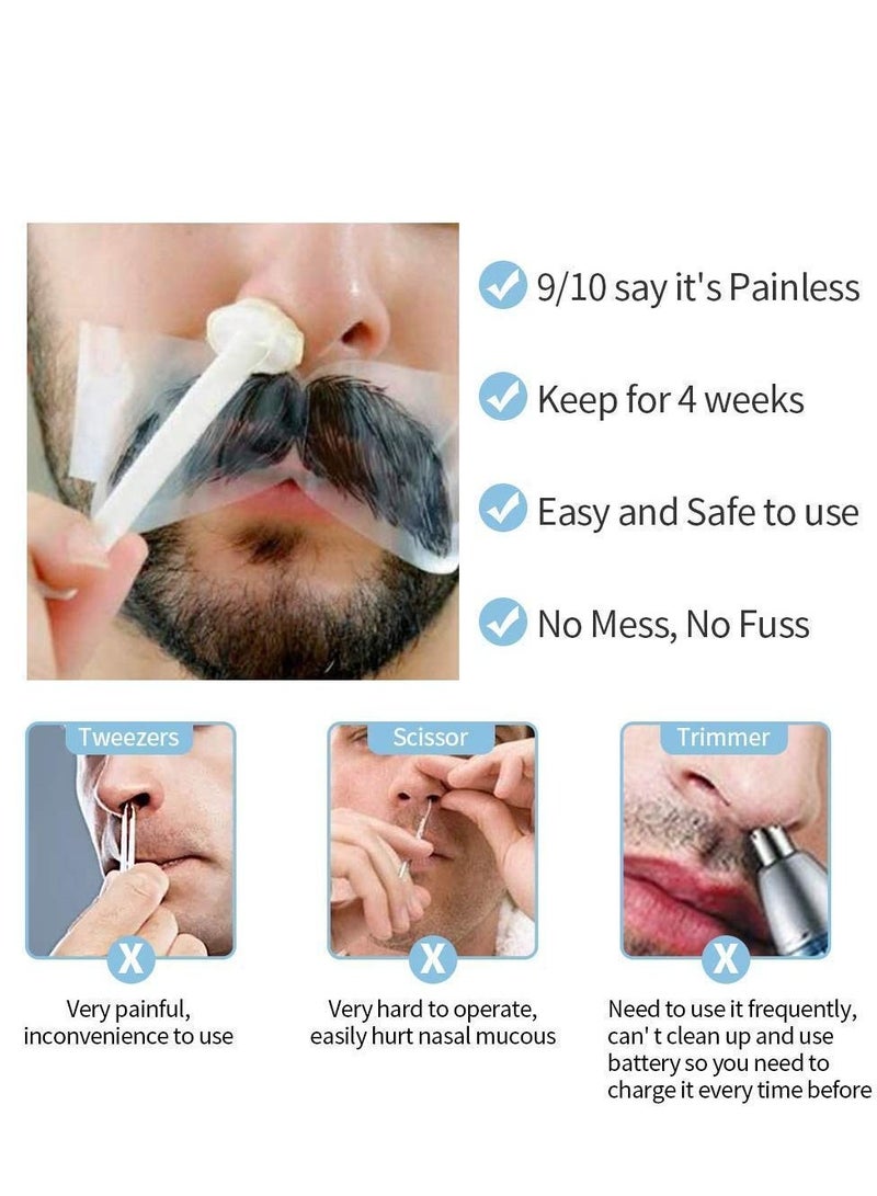 KASTWAVE Nose Hair Removal Sticks, 100 Pcs Nose Wax Applicator Sticks for Nostril Nasal Cleaning Ear Eyebrow for Men Women Plastic Nose Wax Applicators Nose Hair Removal - Image 3