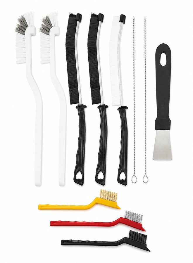 Gmleey 11Pcs Crevice Cleaning Brush Set, Hard Bristle Crevice Cleaning Brush Tool Kit, Thin Brush for Cleaning Tight Spaces, Gaps, Grout, Sink, Bathroom, Kitchen, Window Tracks, Bottles, Straws, with Scraper - Image 1