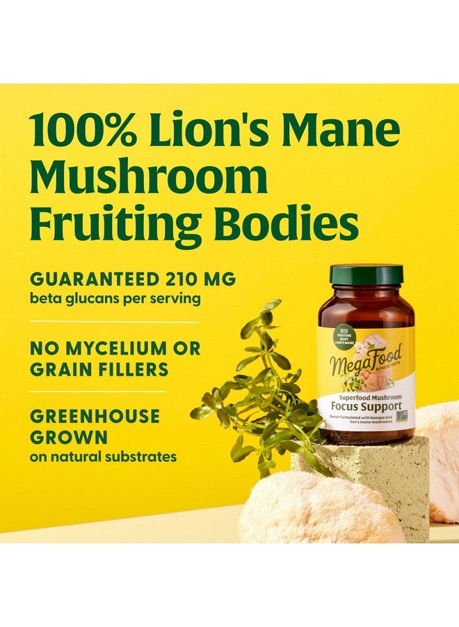 MegaFood ميغا فود سوبر فود فطر دعم التركيز - مكمل كبسولات ليوينز مان - مكمل فطر ليوينز مان مع باكوبا المدروسة سريرياً - نباتي - 60 كبسولة، 30 حصة - Image 4