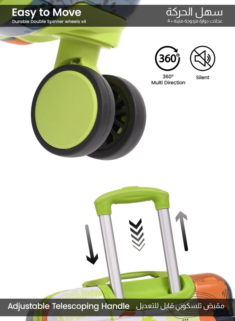 بارا جون مجموعة حقائب سفر باراجون روفيون 3 قطع من ABS + PC بهيكل صلب مع عجلات دوّارة 8 (صغير/متوسط/كبير) - Image 3