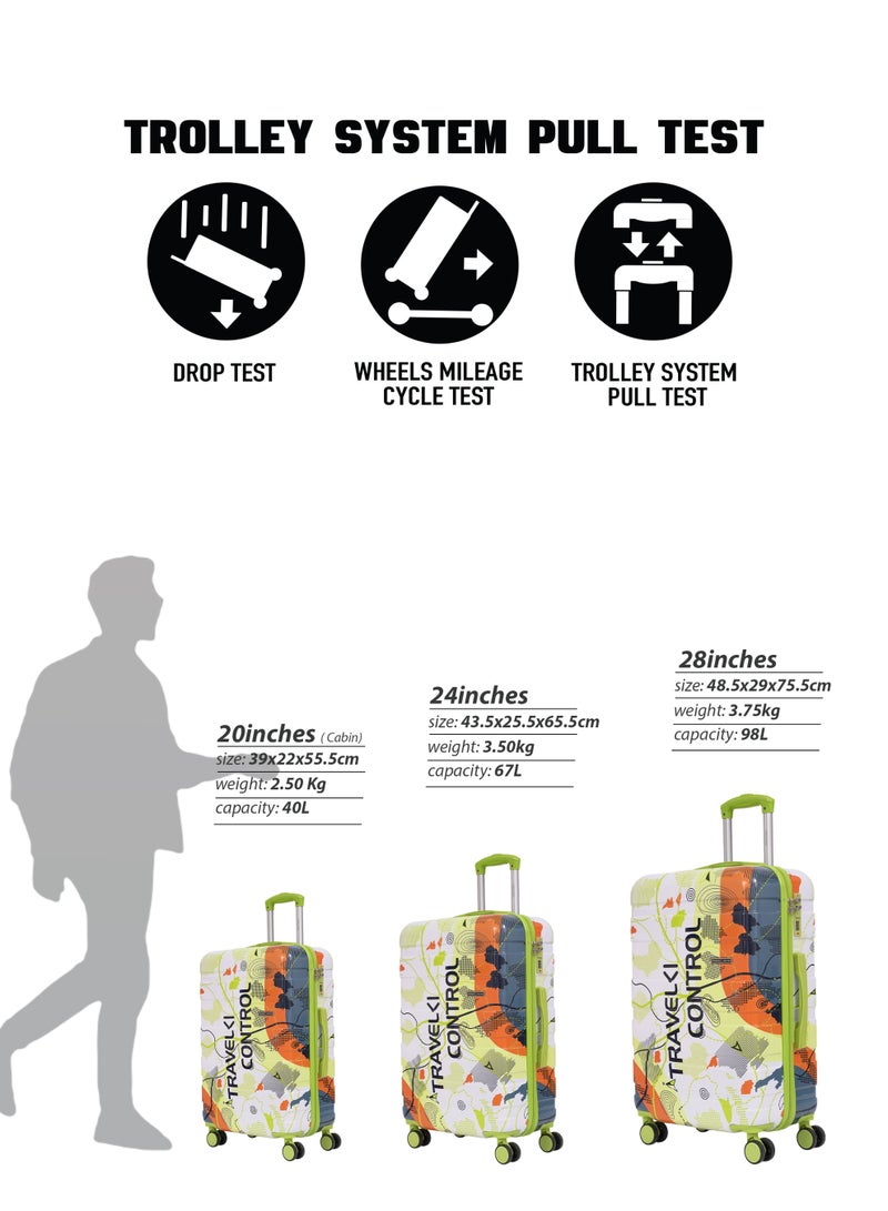 بارا جون مجموعة حقائب سفر باراجون روفيون 3 قطع من ABS + PC بهيكل صلب مع عجلات دوّارة 8 (صغير/متوسط/كبير) - Image 5