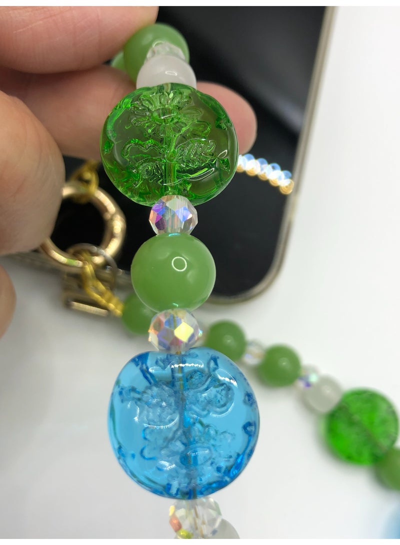 Handmade Premium Crystal Phone Strap-Lily - Image 3