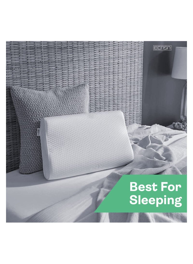 وسادة عنق من فوم الذاكرة، وسادة فوم الذاكرة المنحنية للجانبين والظهر - وسائد نوم للبالغين - Image 4