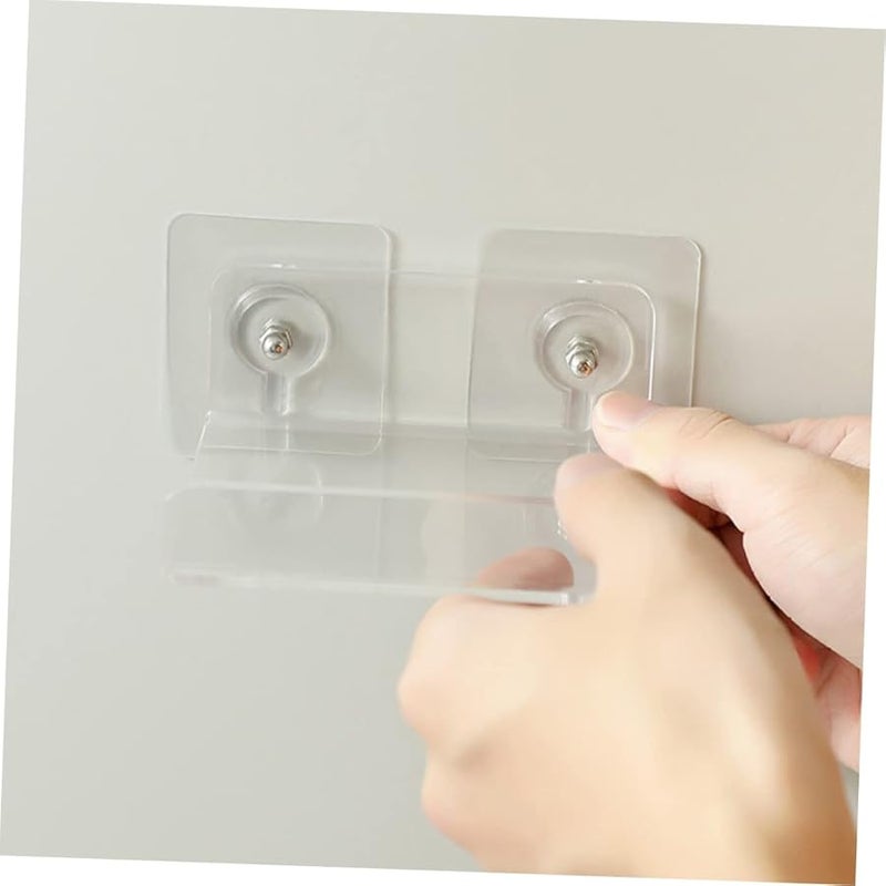 Tehaux 2 Pack No Drill Wall Mount Router Bracket Support Floating Shelf for Lights Display - Image 5