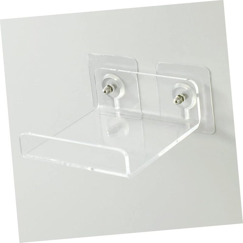Tehaux 2 Pack No Drill Wall Mount Router Bracket Support Floating Shelf for Lights Display - Image 3