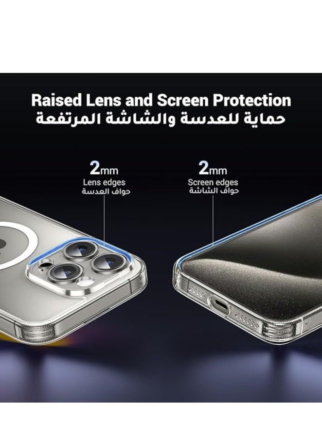 YoYoTech Magnetic Case for iPhone 15 Pro 6.1-Inch Compatible with MagSafe Wireless Charging, Shockproof Phone Bumper Cover, Anti-Scratch Clear Back  - Image 4