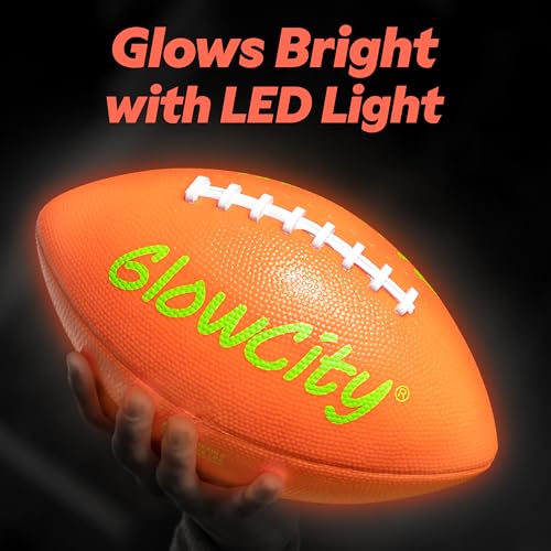 GlowCity Glow in The Dark Football - Size 6 Light Up LED Ball for Teen Boys & Adults - Cool Sports Gift for Night Outdoor Games - Birthday Gifts Ideas for Teen Boys Teenager Ages 12 13 14 15 16 17 18 - Image 5