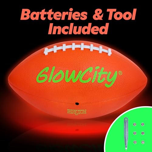 GlowCity Glow in The Dark Football - Size 6 Light Up LED Ball for Teen Boys & Adults - Cool Sports Gift for Night Outdoor Games - Birthday Gifts Ideas for Teen Boys Teenager Ages 12 13 14 15 16 17 18 - Image 4