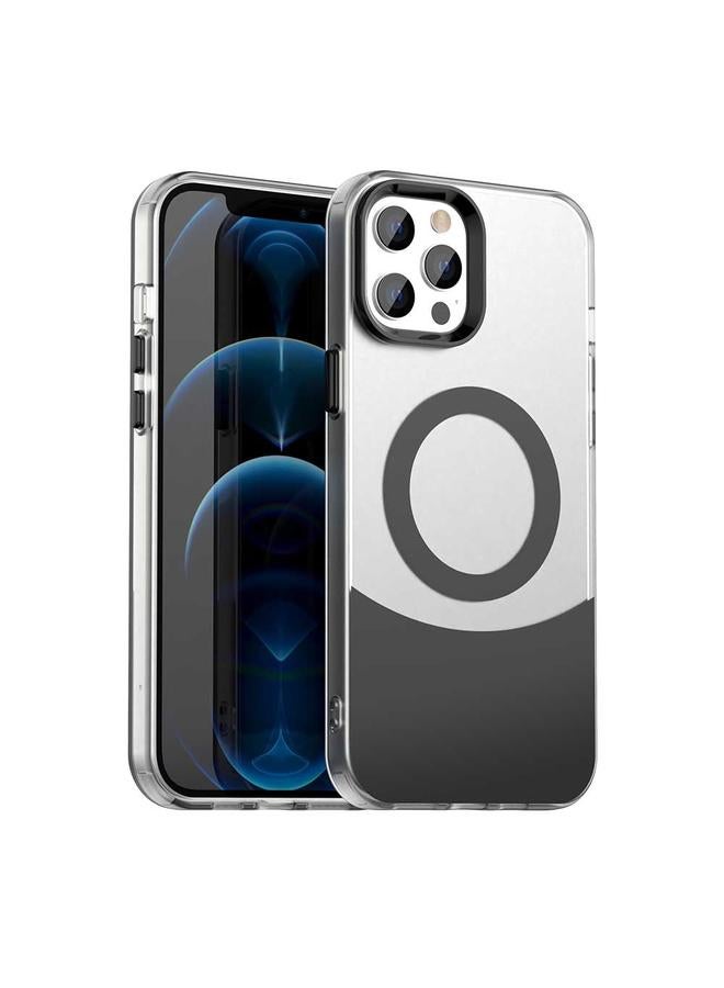 S-TOP Case For iPhone 13 Pro Max Color Blocking Series MagSafe Magnetic PC Hybrid TPU Phone Case - Image 1