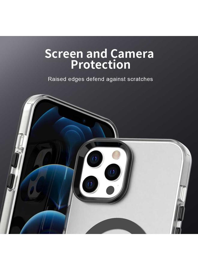 S-TOP Case For iPhone 13 Pro Max Color Blocking Series MagSafe Magnetic PC Hybrid TPU Phone Case - Image 5