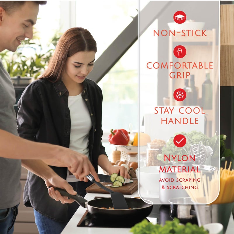 Kaluns Kitchen Utensils Set 35 PCS Cooking Utensils Set, Nonstick and Heat Resistant Nylon Stainless Steel Silicone Spatula Set - Kitchen Gadgets Home Essentials Kitchen Accessories, Apartment Must Haves - Image 3