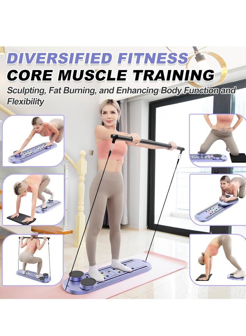 YelaJoy Pilates Board,Pilates Reformer Set,Multifunctional Abdominal Board,15in 1 Pilates Board for Women,Foldable Pilates Reformer Board for Home,Abs Workout Equipment - Image 2