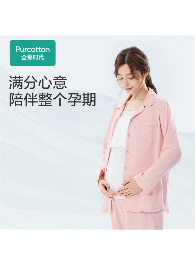 purcotton ملابس منزلية للحمل والرضاعة لجميع الفصول، تمتص الرطوبة وقابلة للتنفس لمنع التعرق - Image 2
