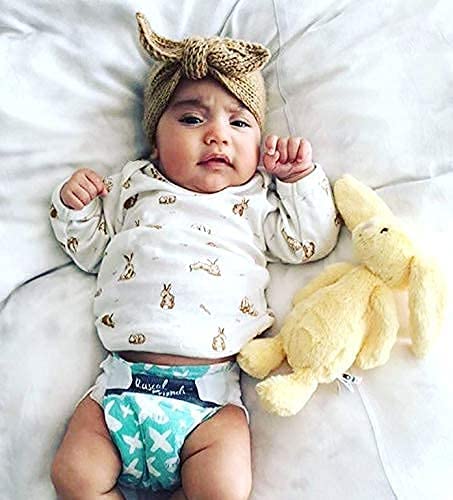 UTOWO NewbornInfantToddler KnittedKnotbowTurban RabbitEarHeadbands BabyGirls HeadWrapHeadband 06 years Camel  Beige - Image 3