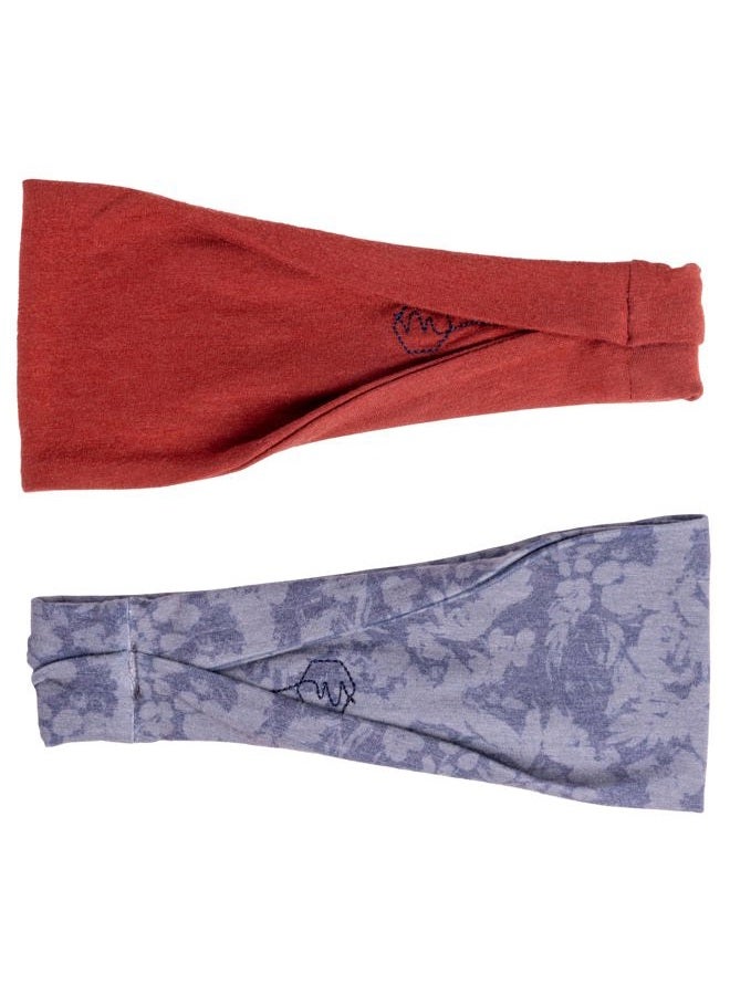 Maven Thread Noira Workout Headbands for Women – 4" Wide Non-Slip Athletic Headbands for Running, Yoga, Gym, and Exercise – Sweat-Wicking Sports, 2 Pack - Image 1