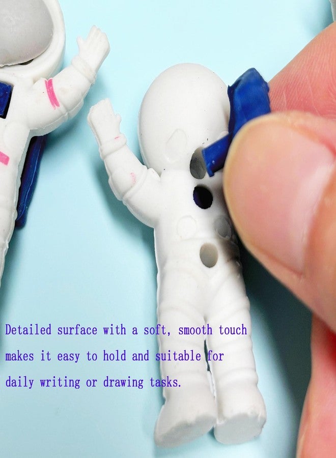 Jsehchya 21PCS Mini 3D Space Astronaut Themed Erasers for Kids Bulk,Fun Cute Outer Back to School Party Gifts Valentine's Day Gifts (3D Astronaut erasers) - Image 4