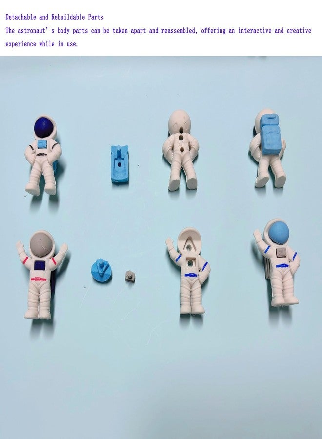 Jsehchya 21PCS Mini 3D Space Astronaut Themed Erasers for Kids Bulk,Fun Cute Outer Back to School Party Gifts Valentine's Day Gifts (3D Astronaut erasers) - Image 3