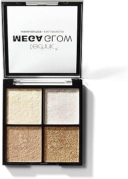 Technic Mega Glow Highlighter Palette 4 Highly Pigmented Long Lasting Shimmer Powders That Blend Beautifully To Highlight and Enhance Makeup On All Skin Tones 10g - Image 1