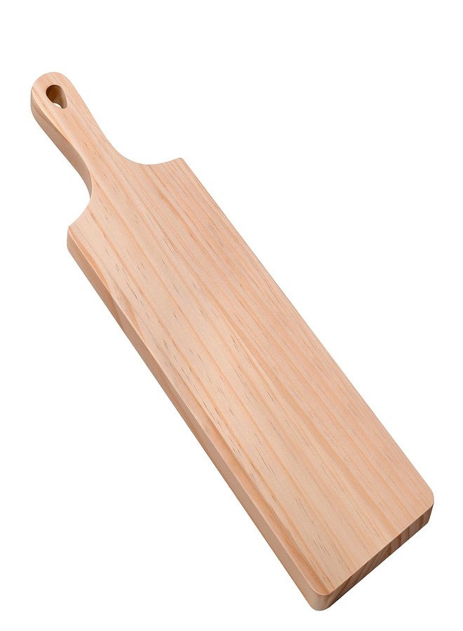 LorisArm Small Rubber Wood Cutting Board with handle, 16" X 4.5" Long Wooden Charcuterie Board for Bread, Meat, Fruits, Cheese Serving. - Image 2
