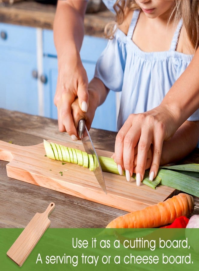 LorisArm Small Rubber Wood Cutting Board with handle, 16" X 4.5" Long Wooden Charcuterie Board for Bread, Meat, Fruits, Cheese Serving. - Image 4