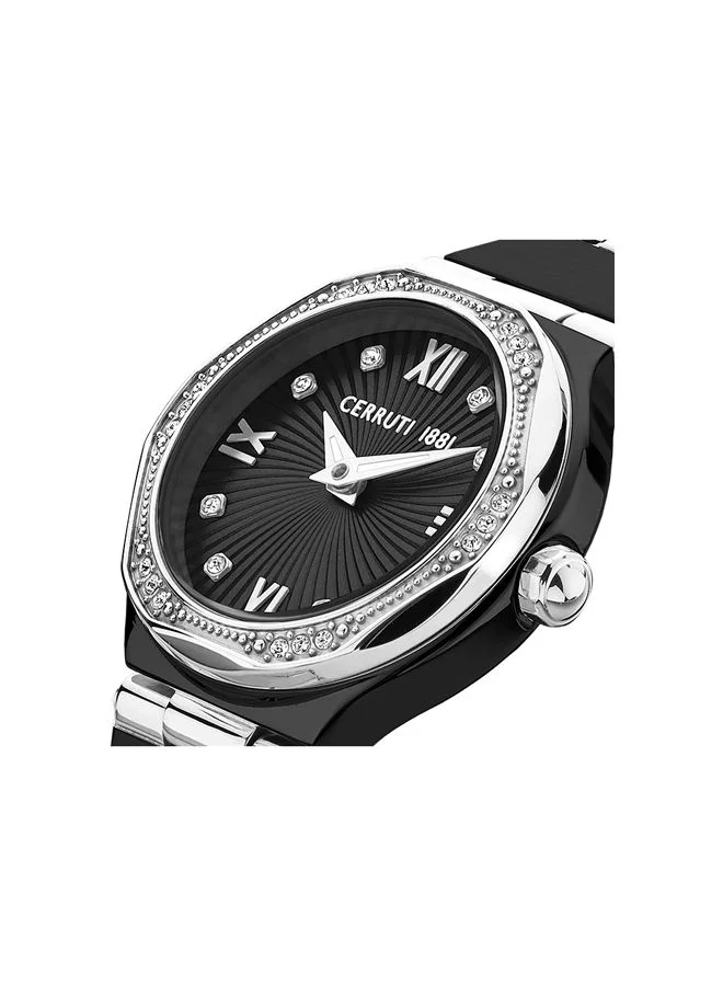 CERRUTI 1881 Rendinara 26mm Women's Quartz Watch With Black Stainless Steel Bracelet