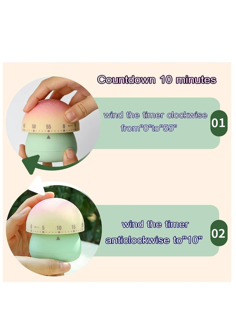 Generic - Mechanical Kitchen Timer, Cute Mushroom Timer for Kids, Wind Up  Manual Countdown Timer for Classroom, Home, Study and Cooking - Image 1