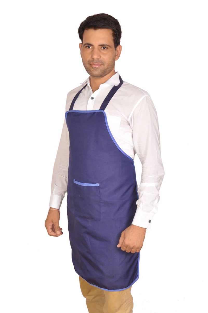 Switchon Branded waterproof Blue kitchen apron with cap made in india - Image 2