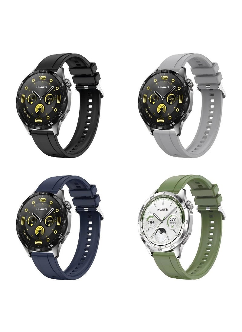 HW 4 PCS Replacement Strap Silicone Band for Huawei Watch GT5/GT4 22mm  - Image 1