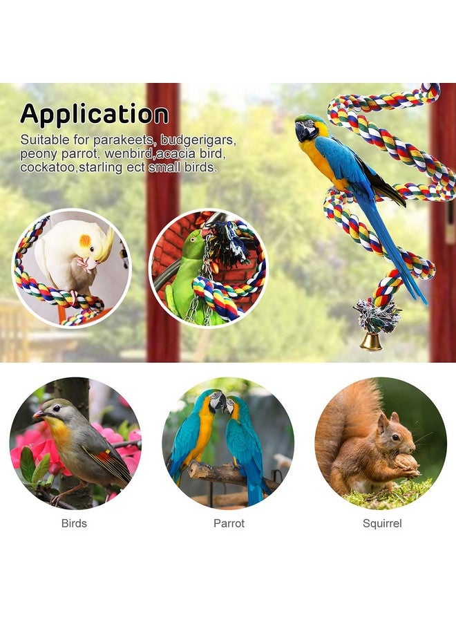 Futurekart Parrot Bird Toys Natural Colorful Rope Bungee Climbing Ropes Swing Chewing Toys - Lengh 1M - Image 3
