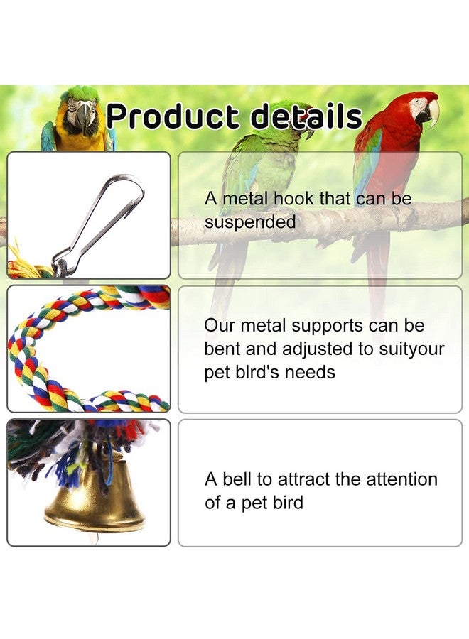 Futurekart Parrot Bird Toys Natural Colorful Rope Bungee Climbing Ropes Swing Chewing Toys - Lengh 1M - Image 5