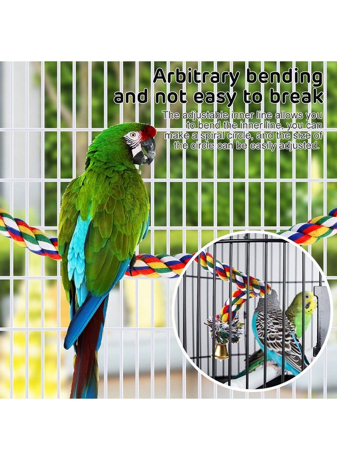 Futurekart Parrot Bird Toys Natural Colorful Rope Bungee Climbing Ropes Swing Chewing Toys - Lengh 1M - Image 4