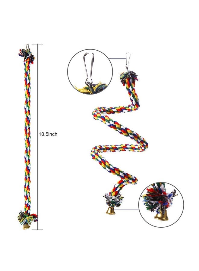 Futurekart Parrot Bird Toys Natural Colorful Rope Bungee Climbing Ropes Swing Chewing Toys - Lengh 1M - Image 2