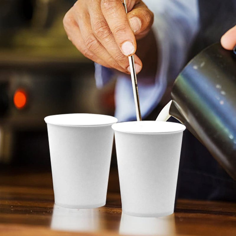 Yuxitia Disposable Paper Cups  60pcs White Paper Cups For DIY Wedding Party Picnic BBQ Travel and Event 8OZ - Image 4