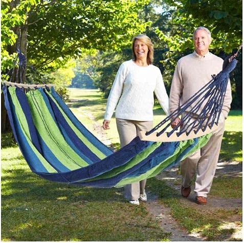 Deoxys HammockIndoor Hammock SinglePerson Large Canvas Cotton Hammock with Carry Bag for Patio Porch Garden Backyard Lounging Outdoor and IndoorSingle Person - Image 4