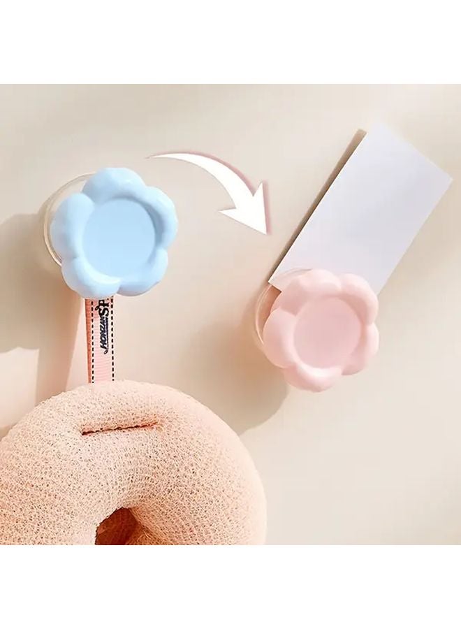 خطافات شفط زهرية وردية بدون حفر مثبتة بالفراغ على الحائط للمطبخ والحمام - Image 5