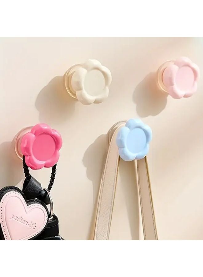 خطافات شفط زهرية وردية بدون حفر مثبتة بالفراغ على الحائط للمطبخ والحمام - Image 2