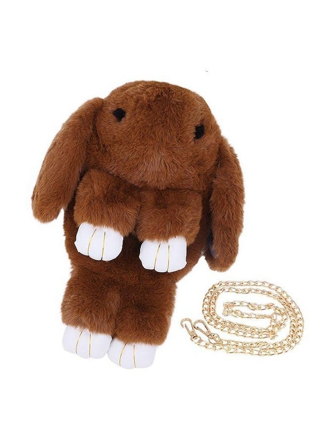 NAPP MALL Cute Bunny Sling Bag Fluffy Sling Bags For Girls Kids Rabit Shaped bags Crossbody Plush Purse with Shoulder Chain handbags for Children kids girl bag stylish picnic best for birthday gift - Image 3