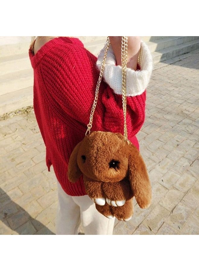 NAPP MALL Cute Bunny Sling Bag Fluffy Sling Bags For Girls Kids Rabit Shaped bags Crossbody Plush Purse with Shoulder Chain handbags for Children kids girl bag stylish picnic best for birthday gift - Image 4